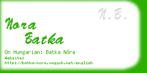 nora batka business card